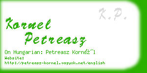 kornel petreasz business card